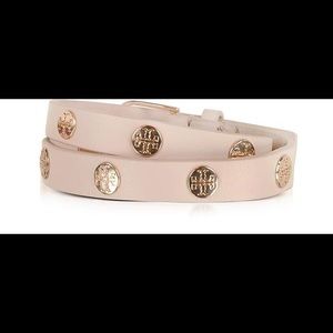 Tory Burch Double Wrap Stud Logo Bracelet
